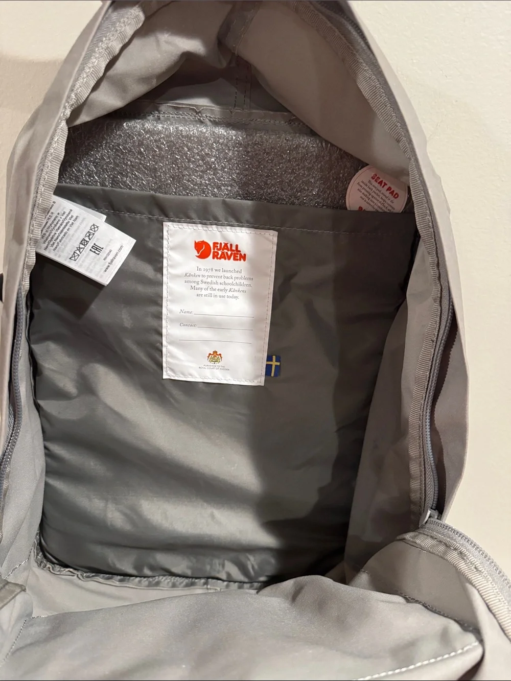 Fjallraven Kanken Everyday Outdoor Backpack in Fog - Gray